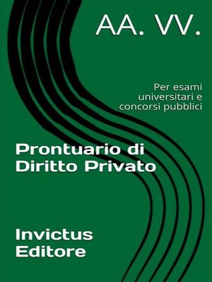 cover image of Prontuario di diritto privato